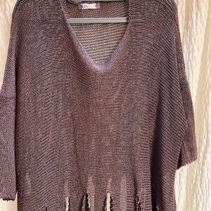 Elegant V-Neck Sweater in Rich Plum